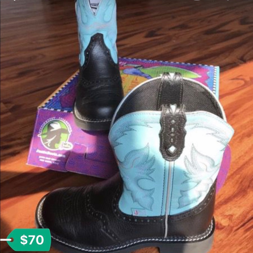 Justin Gypsy boots 6.5 b black cowboy